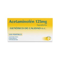 ACETAMINOFEN 125MG X 8SUPO PEDIATRICO
